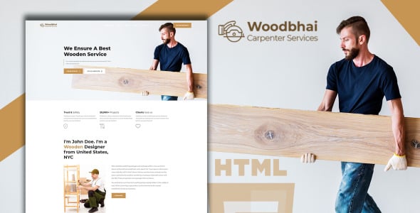 Carpenter Service And Shop Website Template