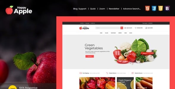 Happy Apple OpenCart Template