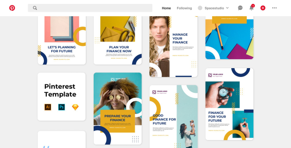 Шаблон для соцсетей на тему графика