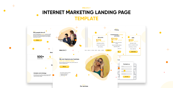 Адаптивный PSD шаблон на тему графика