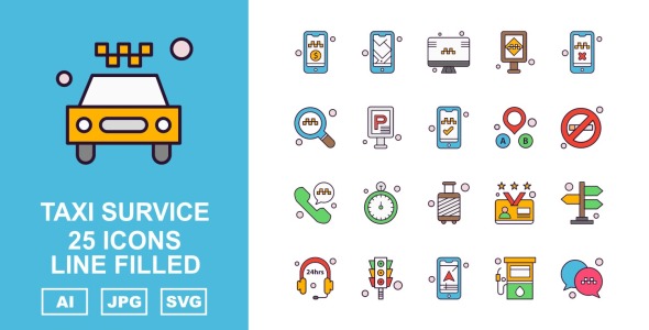 Набор иконок на тему city