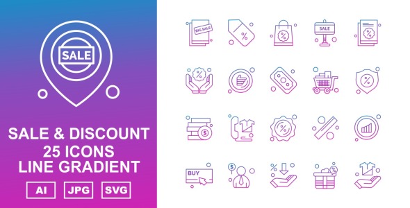 Набор иконок на тему shopping