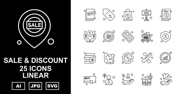 Набор иконок на тему shopping