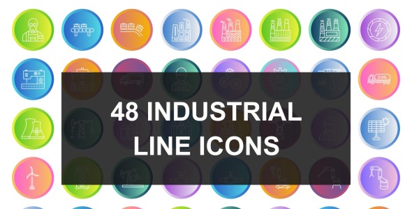 Набор иконок на тему industrial