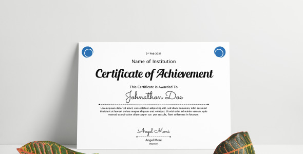 Шаблон сертификата на тему графика