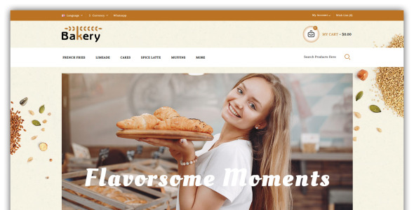 Bakery Store OpenCart Template