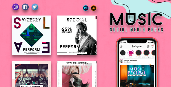 Шаблон для соцсетей на тему графика