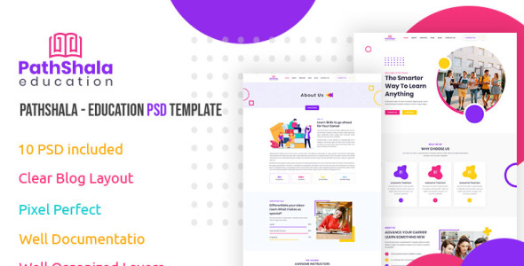 Адаптивный PSD шаблон на тему обзор книг