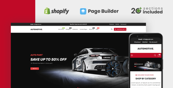 Automotive  Auto Parts Store Shopify Theme
