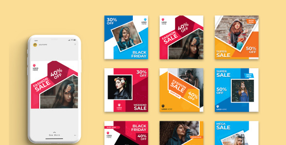 Шаблон для соцсетей на тему графика