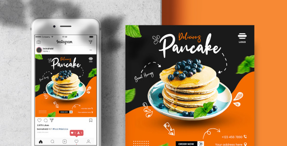 Шаблон для соцсетей на тему графика