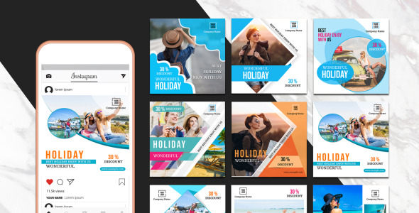 Шаблон для соцсетей на тему графика