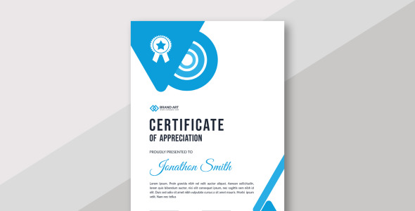 Шаблон сертификата на тему графика