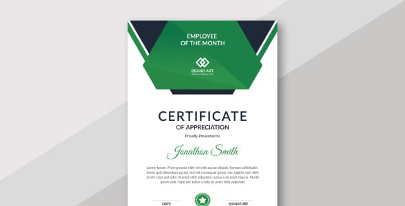 Шаблон сертификата на тему графика