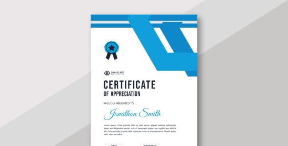 Шаблон сертификата на тему графика