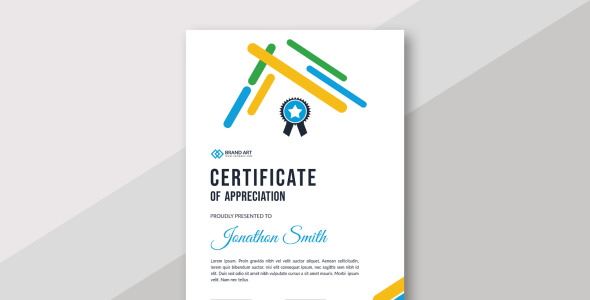 Шаблон сертификата на тему графика