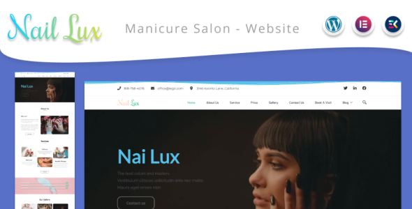 Manicure Salon Website WordPress Theme