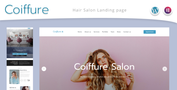 Hair Salon Landing Page WordPress Theme