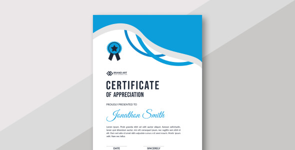 Шаблон сертификата на тему графика