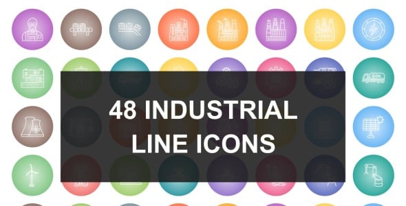 Набор иконок на тему industrial