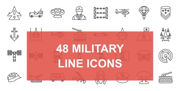 Набор иконок на тему military