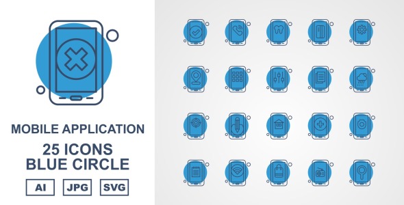 Набор иконок на тему mobile