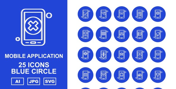 Набор иконок на тему mobile