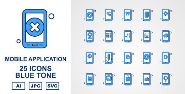 Набор иконок на тему mobile