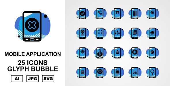 Набор иконок на тему mobile