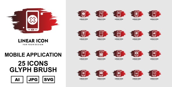 Набор иконок на тему mobile