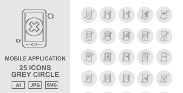 Набор иконок на тему mobile