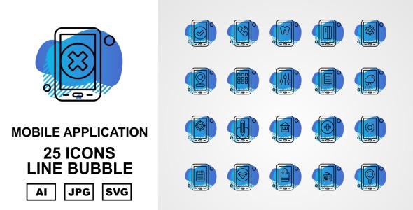 Набор иконок на тему mobile