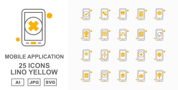 Набор иконок на тему mobile