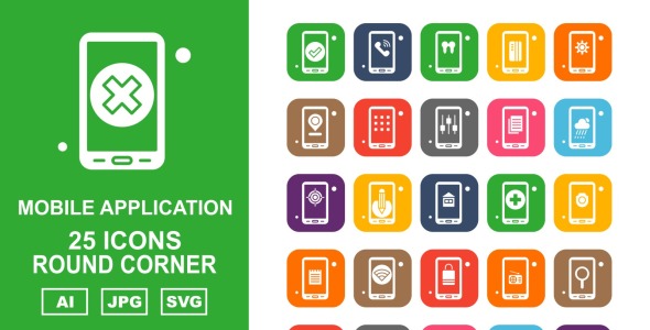 Набор иконок на тему mobile