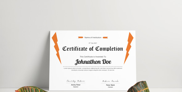 Шаблон сертификата на тему графика