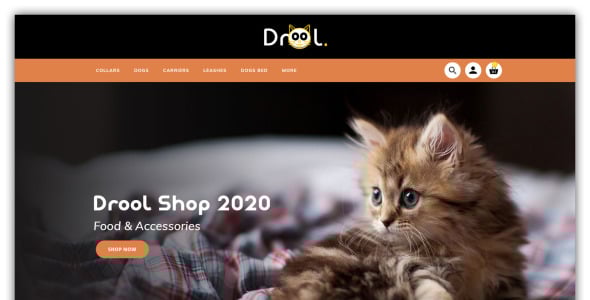 Drool Pet store OpenCart Template