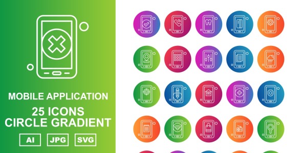 Набор иконок на тему mobile