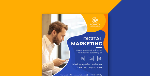 Шаблон для соцсетей на тему графика