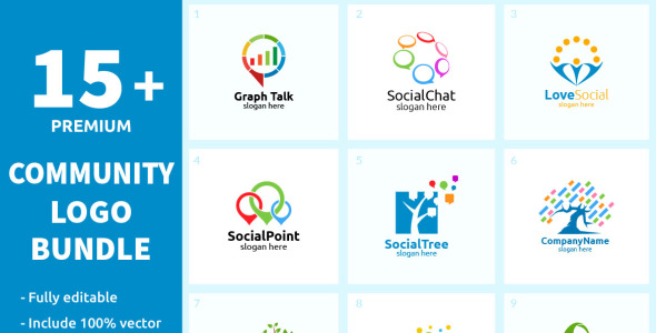 Шаблон логотипа на тему графика