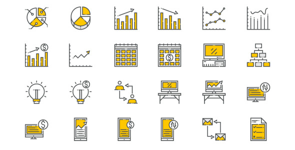 Набор иконок на тему финансы
