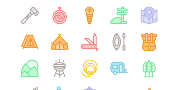 Набор иконок на тему nature