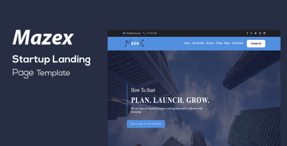 шаблон стартовой целевой страницы