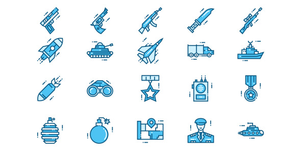 Набор иконок на тему military