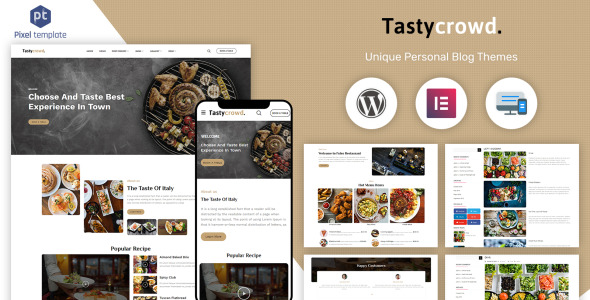 кафе и ресторан wordpress elementor