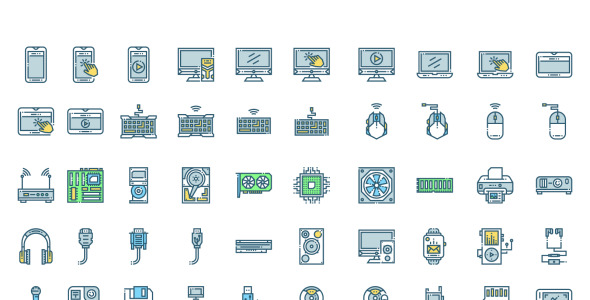 Набор иконок на тему computer