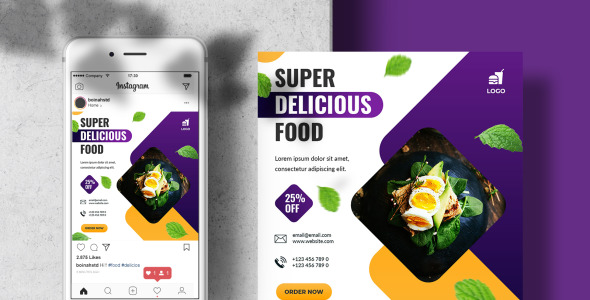 Шаблон для соцсетей на тему графика