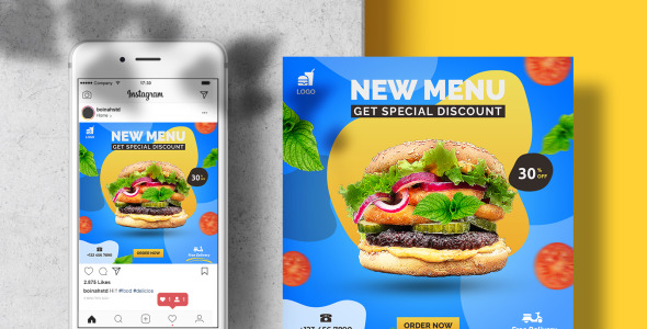 Шаблон для соцсетей на тему графика