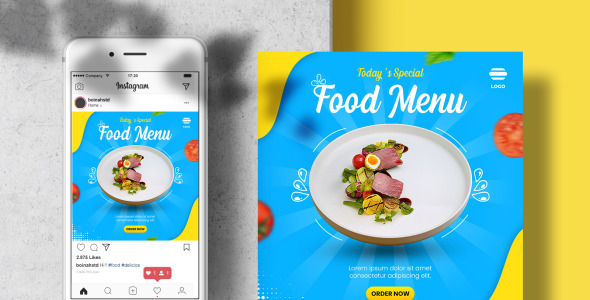 Шаблон для соцсетей на тему графика