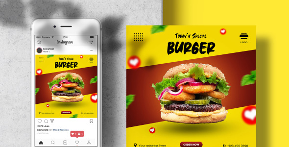 Шаблон для соцсетей на тему графика