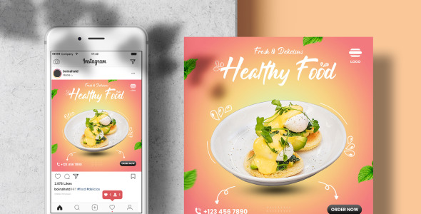 Шаблон для соцсетей на тему графика